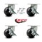 Service Caster 6 Inch Heavy Duty Phenolic Wheel Caster Set with Brakes and Swivel Locks, 4PK SCC-KP92S630-PHR-SLB-BSL-4 - alternate 4